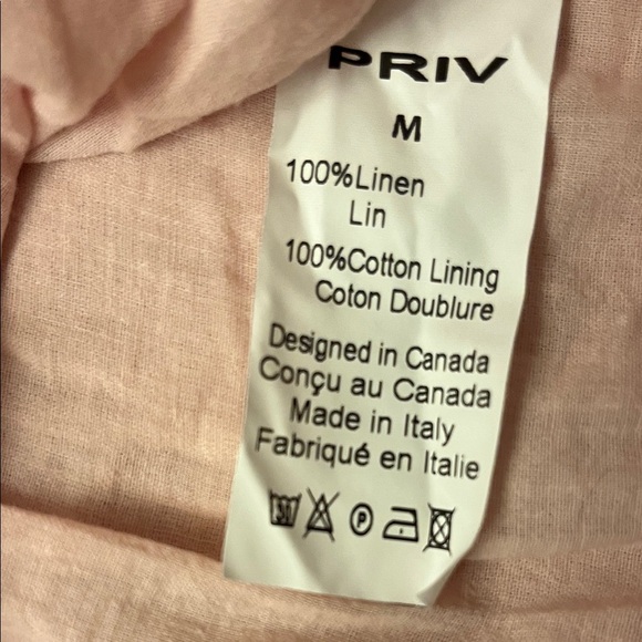 NWT Jillian Harris Linen Dress Pink Large X Priv - Picture 11 of 12